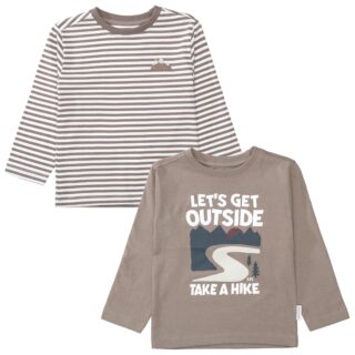 STACCATO Langarmshirt Packung, 2 2er Pack / gestreift-bedruckt / für Boys