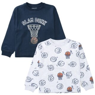 STACCATO Langarmshirt Packung, 2 2er Pack Sweater / Basketball-Motive / für Boys