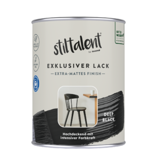 Stiltalent Lack 'deep black' Extra-matt 0,5 l