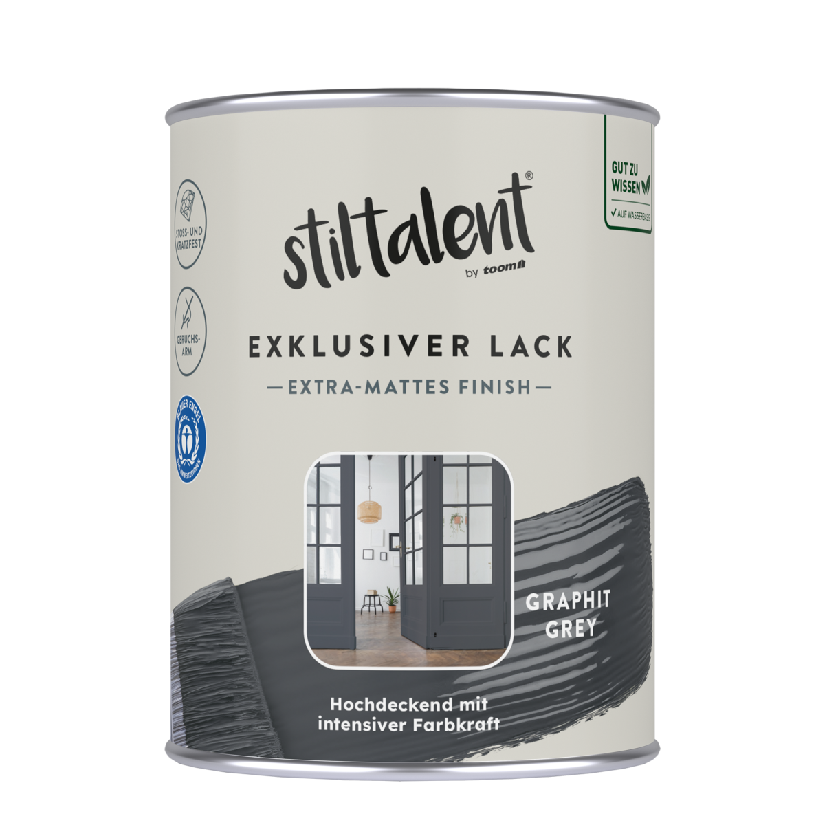 Stiltalent Lack 'graphit grey' Extra-matt 0,5 l