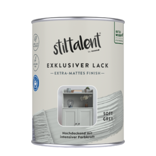 Stiltalent Lack 'soft grey' Extra-matt 0,5 l