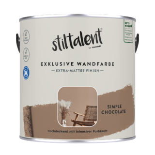 Stiltalent Wandfarbe 'simple chocolate' matt 2,5 l