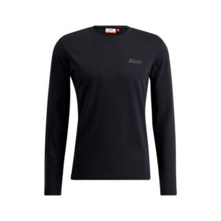 Swix Pace NTS Langarm Baselayer Shirt Schwarz Gr. L – Atmungsaktiv, bequem und ideal für Lauftraining bei kühlem Wetter