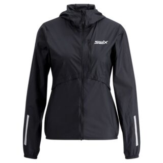 Swix Pace Wind Light Damen Laufjacke L – Leichte, atmungsaktive Windjacke für windiges Wetter in Schwarz