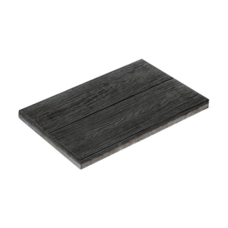 Terrassenplatte 'T- Court Timber' Beton basaltfarben 40 x 60 x 4 cm