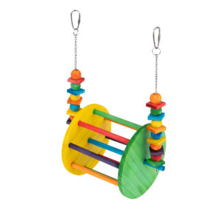 TIAKI Vogelschaukel Riesenrad - Größe M: L 28 x B 17,8 x H 8,9 cm