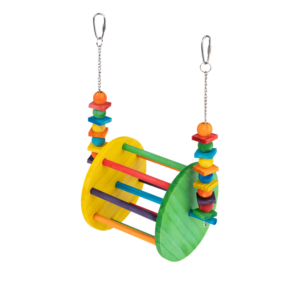 TIAKI Vogelschaukel Riesenrad - Größe M: L 28 x B 17,8 x H 8,9 cm