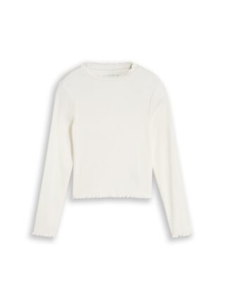 TOM TAILOR T-Shirt mit Rippstruktur