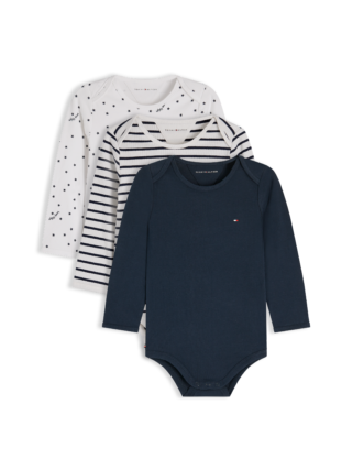 Tommy Hilfiger Langarmbody Packung, 3 Bodys für Babys