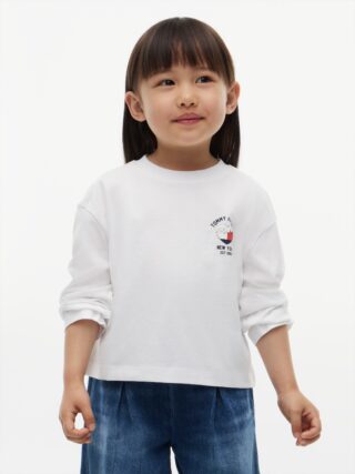 Tommy Hilfiger Langarmshirt Rundhalsausschnitt, reine Baumwolle, für Baby & Kinder