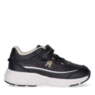 Tommy Hilfiger Sneaker Freizeitschuh, Halbschuh mit modischem Glitzerbesatz