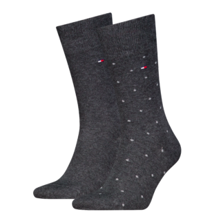 Tommy Hilfiger Socken "TH MEN SOCK 2P DOT" 2 Paar, 2 Paar tlg. mit klassischer Markenprägung