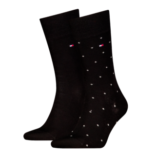 Tommy Hilfiger Socken "TH MEN SOCK 2P DOT" 2 Paar, 2 Paar tlg. mit klassischer Markenprägung