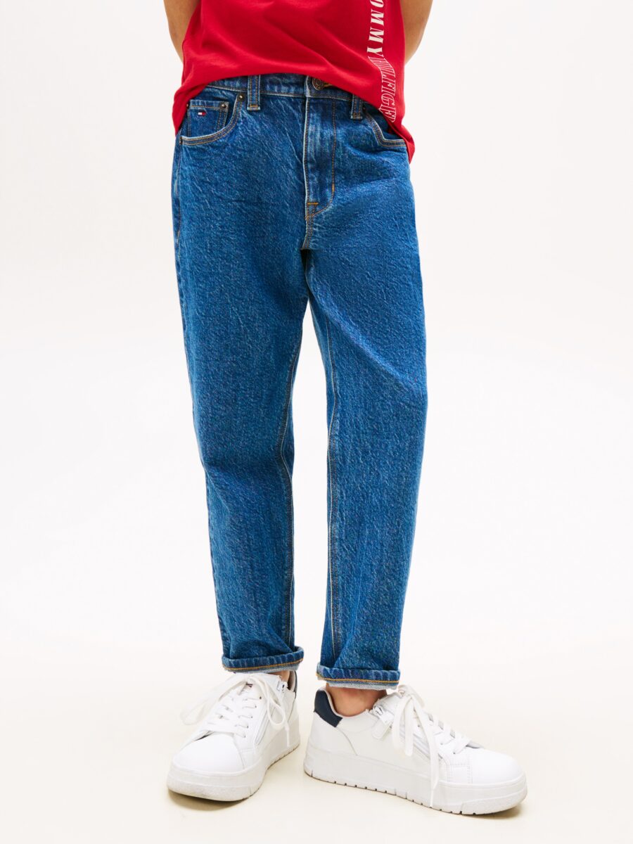 Tommy Hilfiger Stretch-Jeans "ARCHIVE DARK BLUE DENIM" für Kinder bis 16 Jahre, stone washed