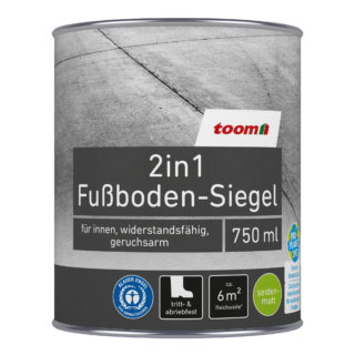 toom 2in1 Fußbodenlack blaugrau 750 ml