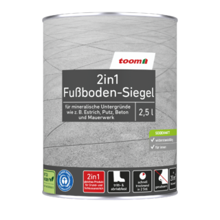toom 2in1 Fußbodenlack silbergrau 2,5 l
