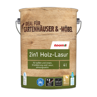toom 2in1 Holzlasur eichefarben 4 l