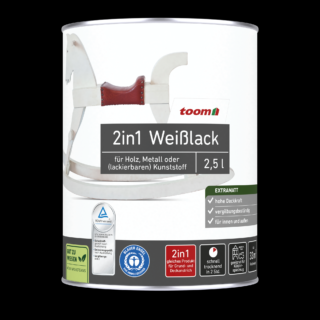toom 2in1 Weißlack matt 2,5 l