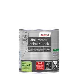 toom 3in1 Metallschutzlack schwarz matt 250 ml