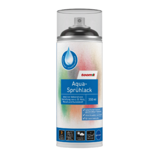 toom Aqua-Sprühlack tiefschwarz glänzend 350 ml