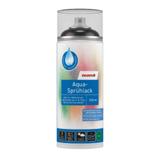 toom Aqua-Sprühlack tiefschwarz glänzend 350 ml