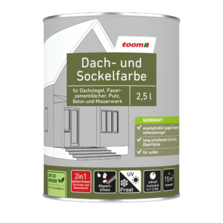 toom Dach-und Sockelfarbe silbergrau 2,5L