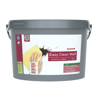 toom Dispersionsfarbe 'Easy Clean' weiß matt 10 l