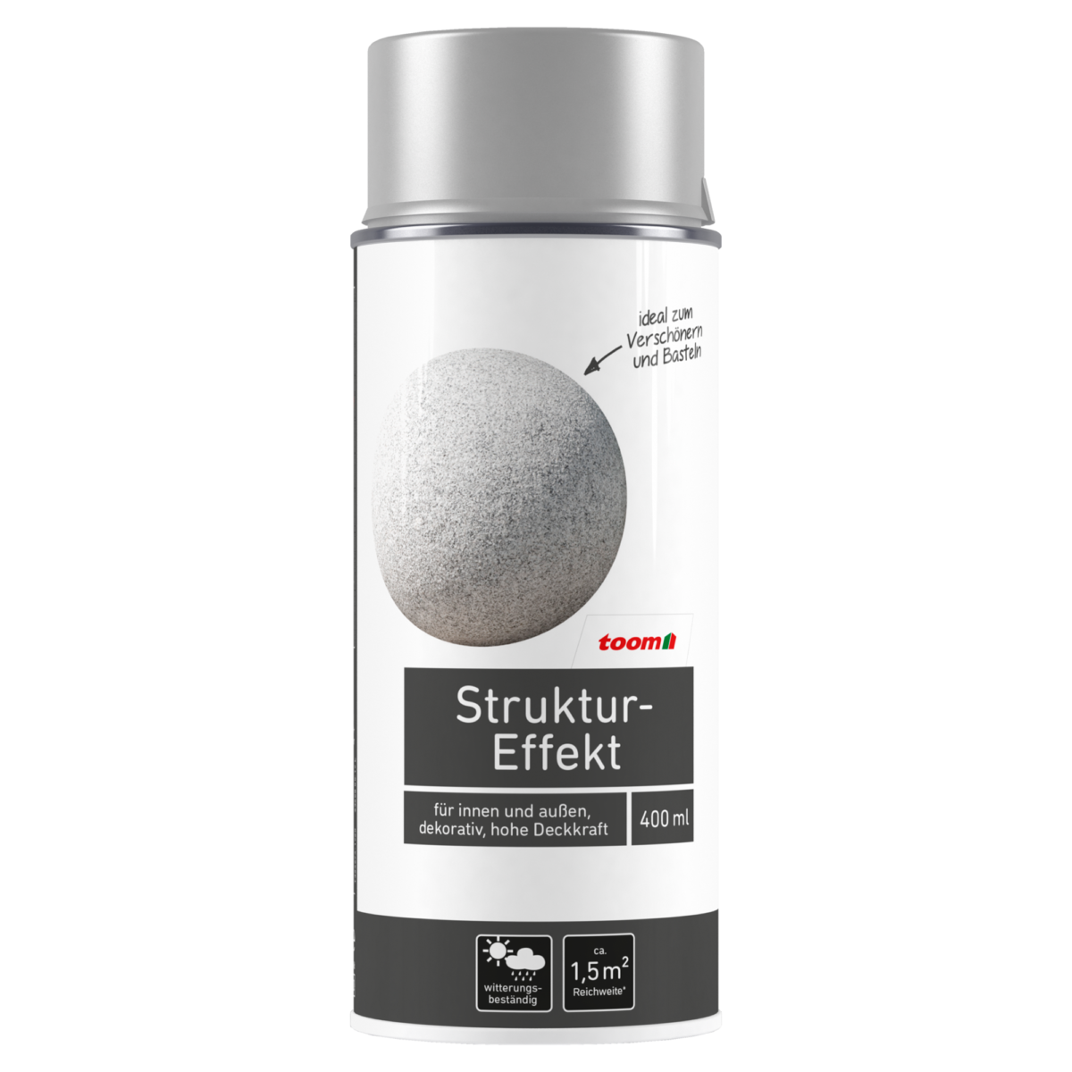 toom Effekt-Sprühlack silberfarben seidenmatt 400 ml