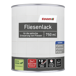 toom Fliesenlack lichtgrau glänzend 750 ml