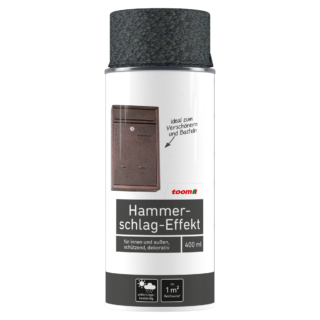toom Hammerschlag-Sprühlack anthrazitfarben glänzend 400 ml