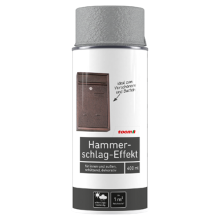 toom Hammerschlag-Sprühlack grau glänzend 400 ml