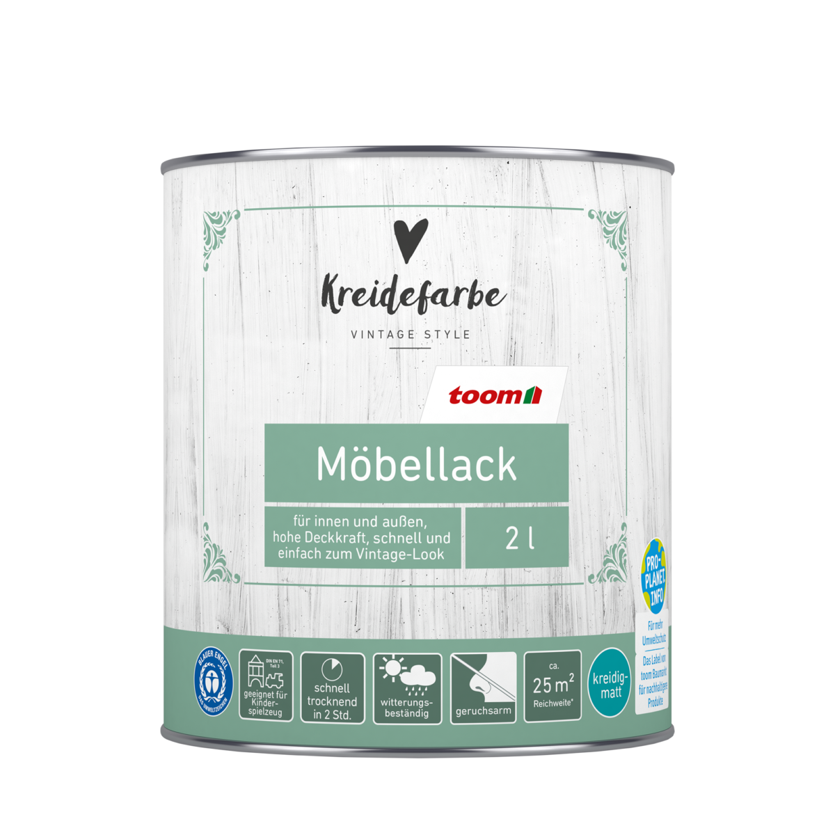 toom Kreidefarbe-Möbellack cremeweiß extramatt 2 l