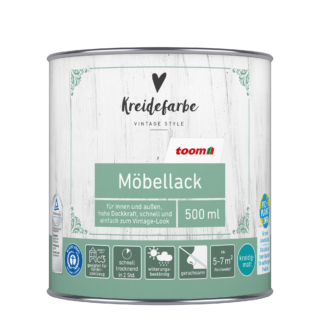 toom Kreidefarbe-Möbellack hellgrau matt 500 ml