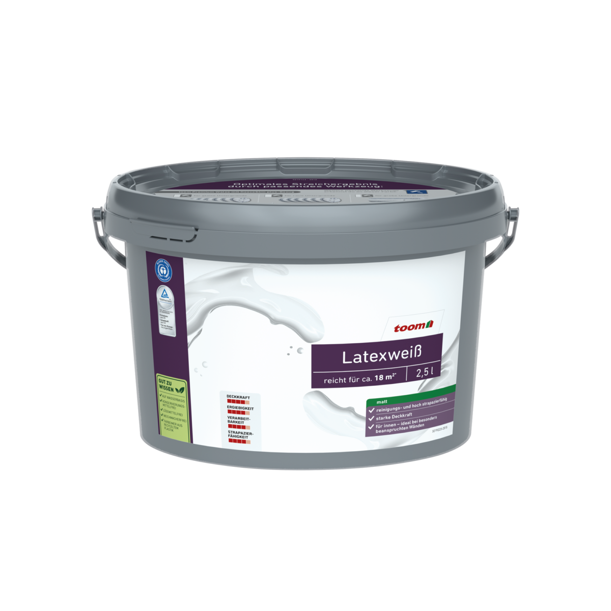 toom Latexweiß matt 2,5 l