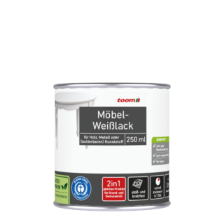 toom Möbel-Weißlack cremeweiß seidenmatt 250 ml