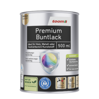 toom Premium-Buntlack grau seidenmatt 500 ml