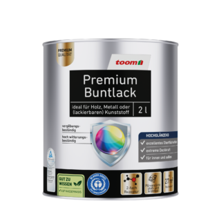 toom Premium-Buntlack signalweiß glänzend 2 l