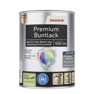 toom Premium-Buntlack silbergrau glänzend 500 ml