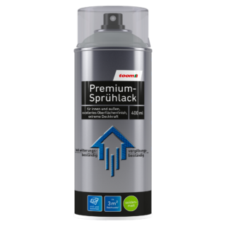 toom Premium-Sprühlack grau seidenmatt 400 ml