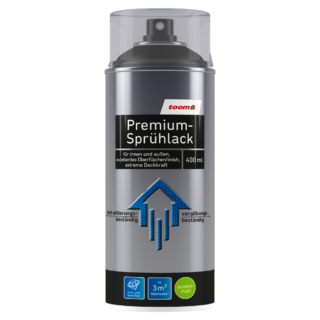 toom Premium-Sprühlack schwarz seidenmatt 400 ml
