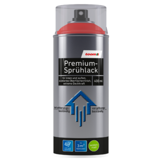 toom Premium-Sprühlack verkehrsrot seidenmatt 400 ml