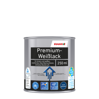 toom Premium-Weißlack glänzend 250 ml