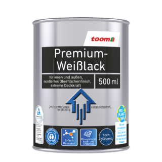 toom Premium-Weißlack glänzend 500 ml