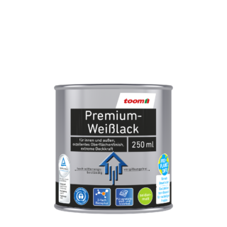 toom Premium-Weißlack seidenmatt 250 ml
