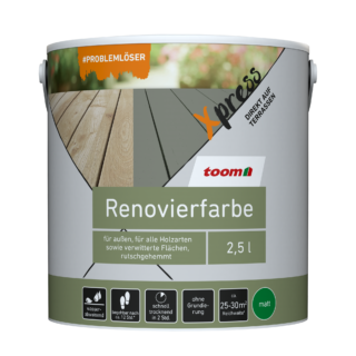 toom Renovierfarbe für Terrassen hellgrau matt 2,5 l
