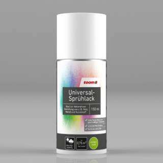toom Universal-Sprühlack 'Eisblume' weiß seidenmatt 150 ml