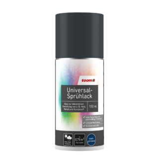 toom Universal-Sprühlack 'Mitternacht' tiefschwarz glänzend 150 ml