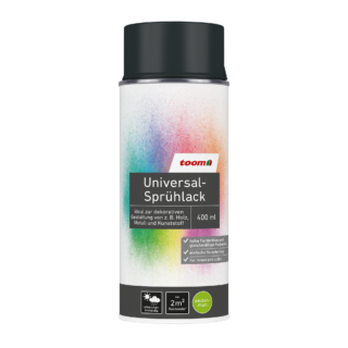 toom Universal-Sprühlack 'Mitternacht' tiefschwarz seidenmatt 400 ml