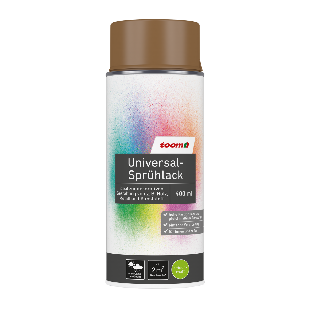 toom Universal-Sprühlack 'Sandwüste' braun seidenmatt 400 ml