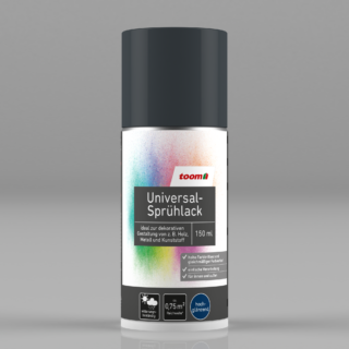 toom Universal-Sprühlack 'Schattenspiel' anthrazitfarben glänzend 150 ml